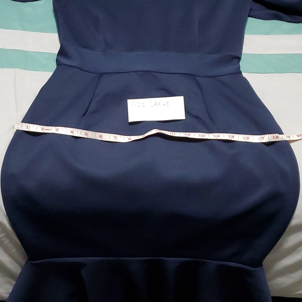 Navy Blue Ruffle Dress New! - Picture 8 of 9